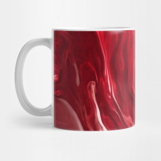 RED AND WHITE LIQUID MARBLE DESIGN, IPHONE CASE, MUGS, AND MORE by ZARBIT